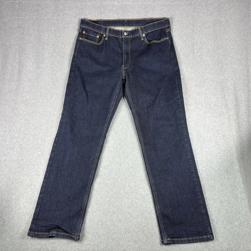 Levis 541 Jeans Mens 40x34 Fits 40x32 Athletic Fit Taper Stretch Denim Dark Wash